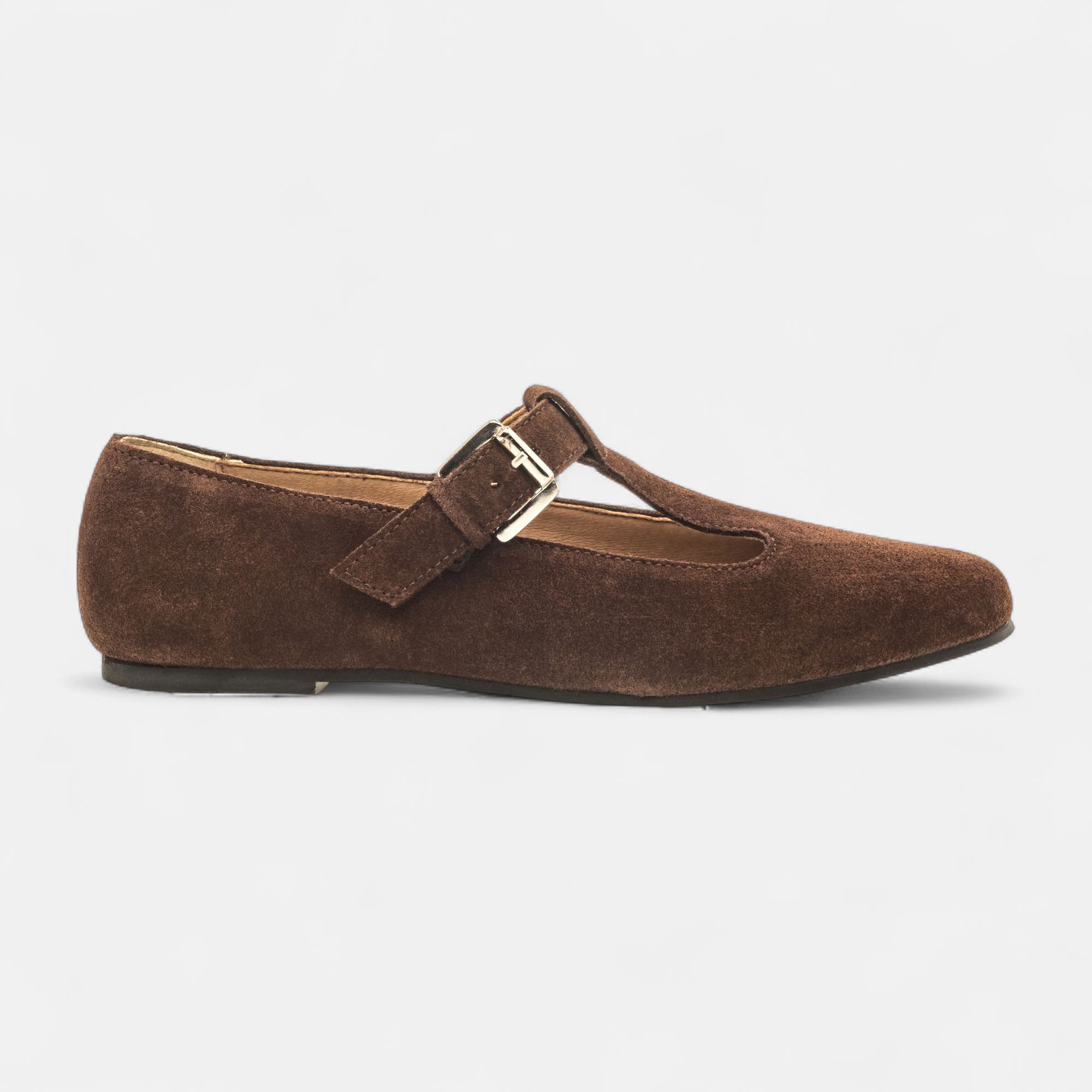 Ballerines Femme en cuir marron