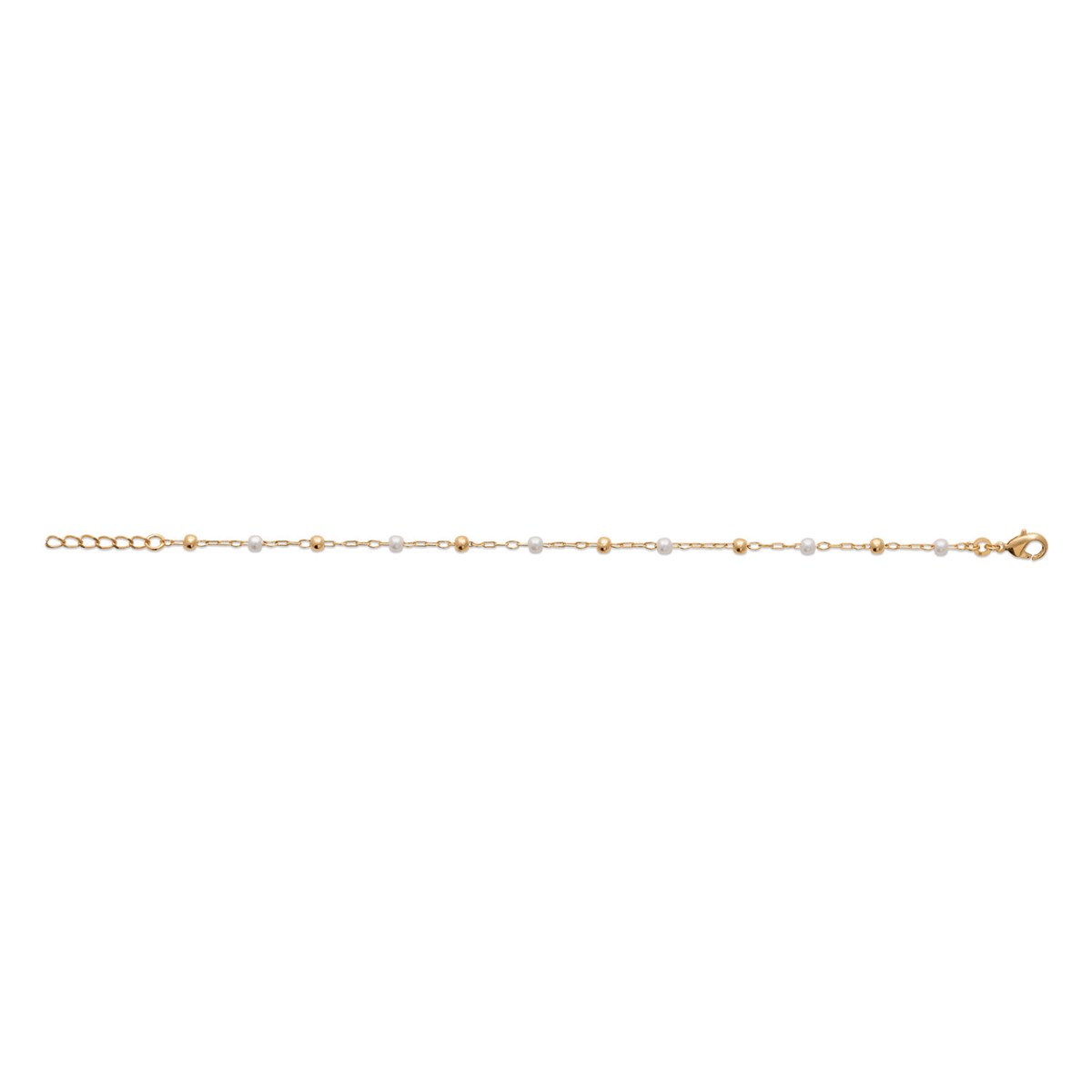 Bracelet Brillaxis perles plaqué or
