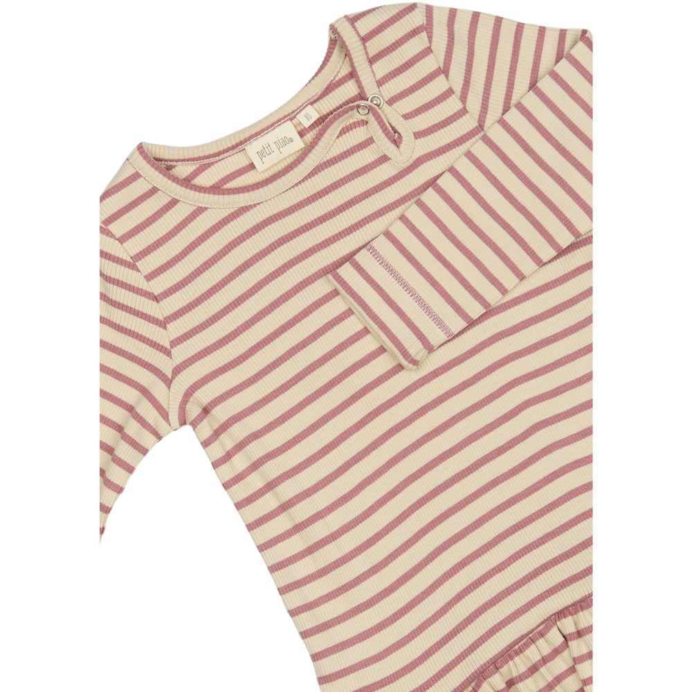 Køb Petit Piao Nostalgic Rose/off White Kjole L/S Modal Striped