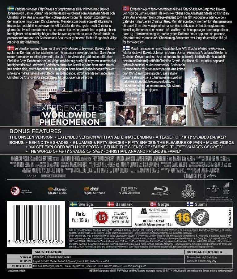 Fifty Shades Of Grey - Unseen Edition - Blu-Ray