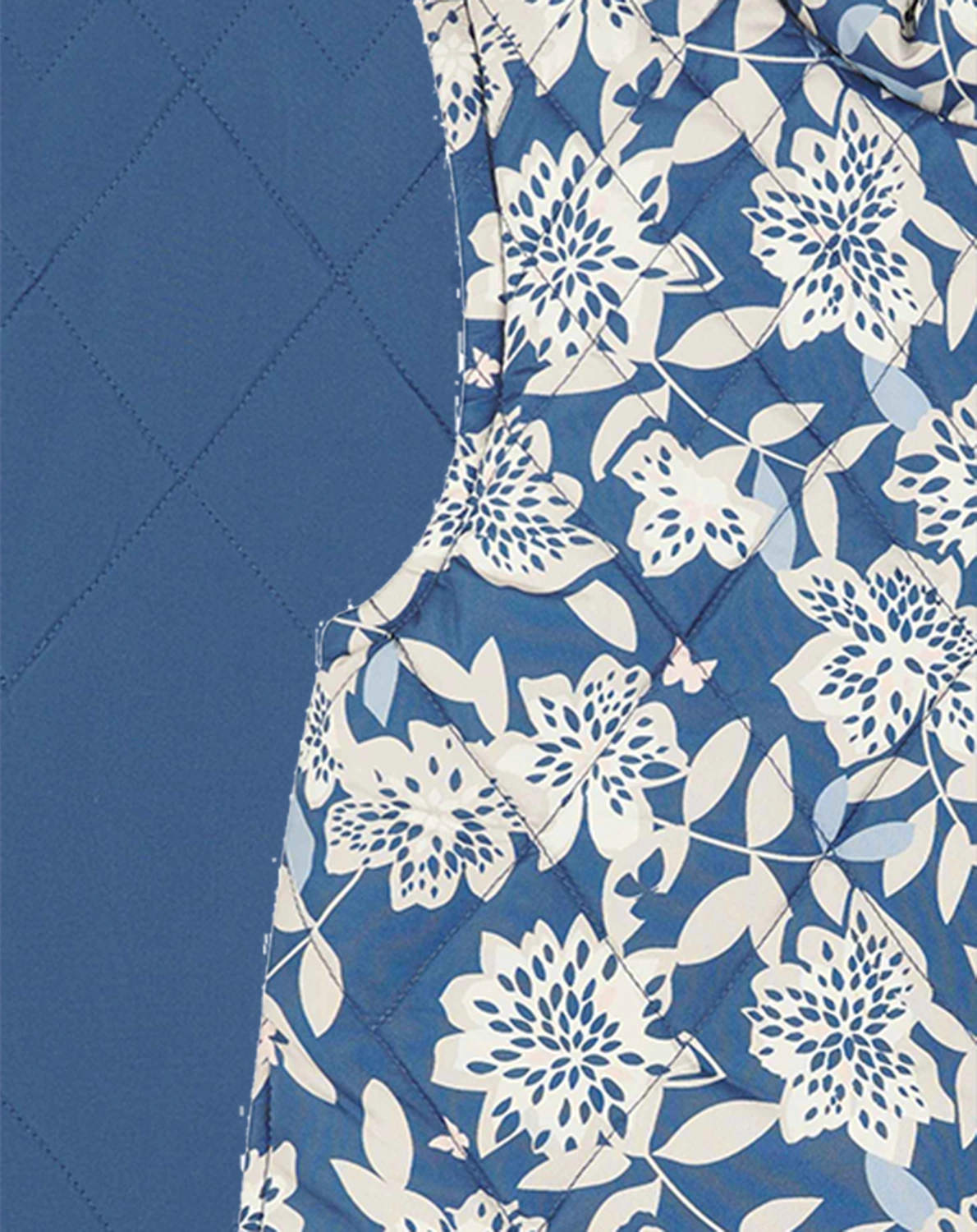 Wendeweste FLOWERS in bijou blue