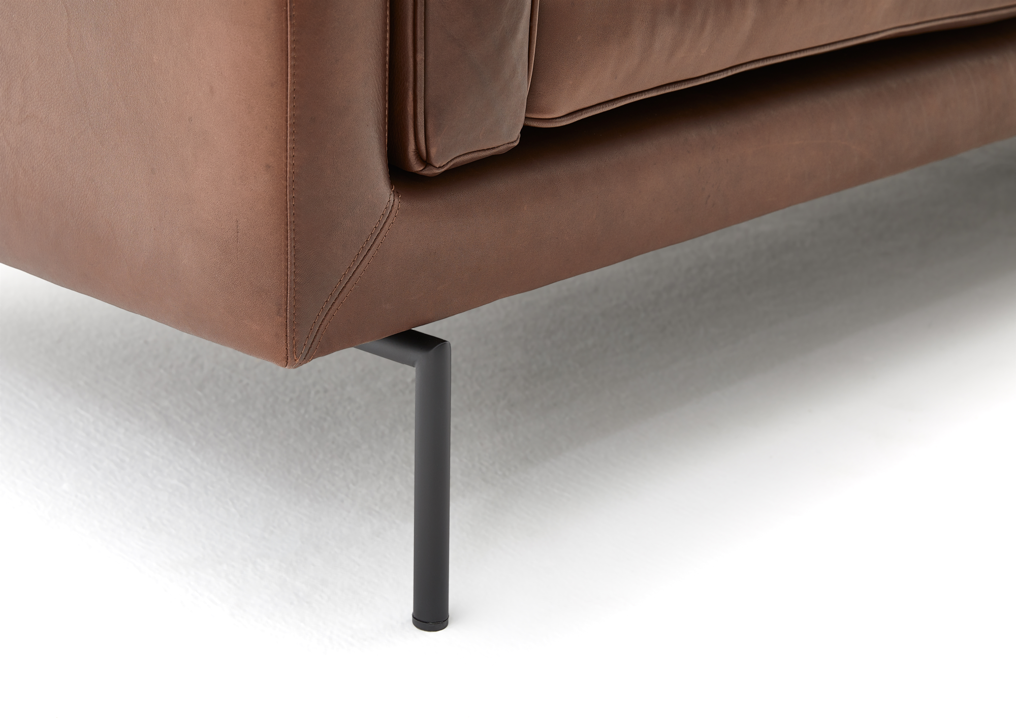 Loods 5 Design 2-zitsbank Stark 2-zits, 170 cm | C Sauvage Chocolate | Zwart met knik
