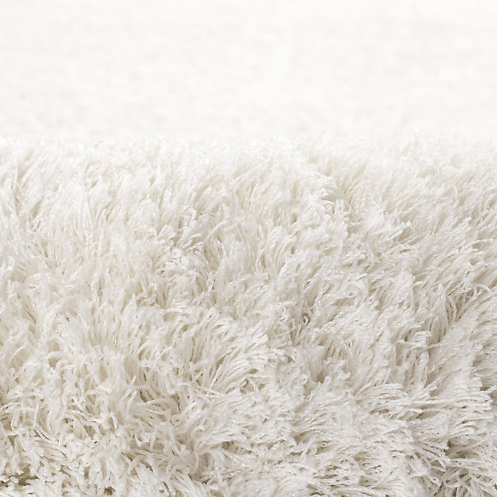 Tapis rond microfibre Markky ⌀120 cm blanc