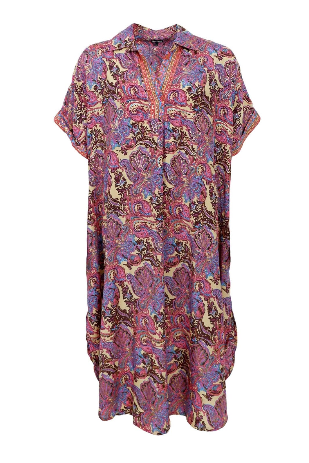 Black Colour Bcluna S/S Kaftan Tunic 39196