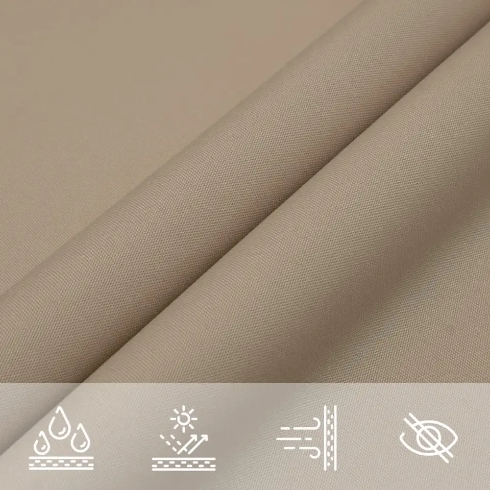 vidaXL - Zonnezeil - Taupe - 2 x 4 m