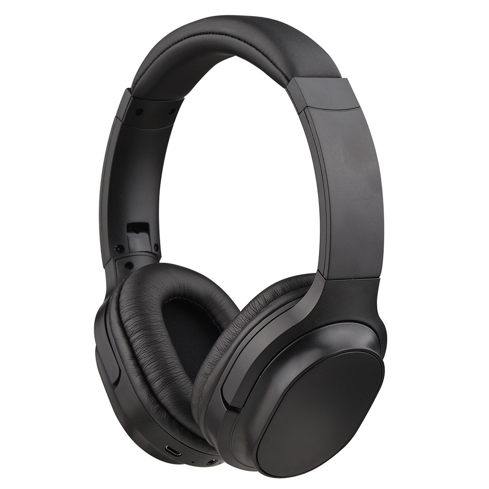 Bluetooth 5.3 Over-Ear Stereo Kopfhörer Headset mit Micro SD Slot / 3.5mm Klinken Anschluss und FM Radio  - Schwarz