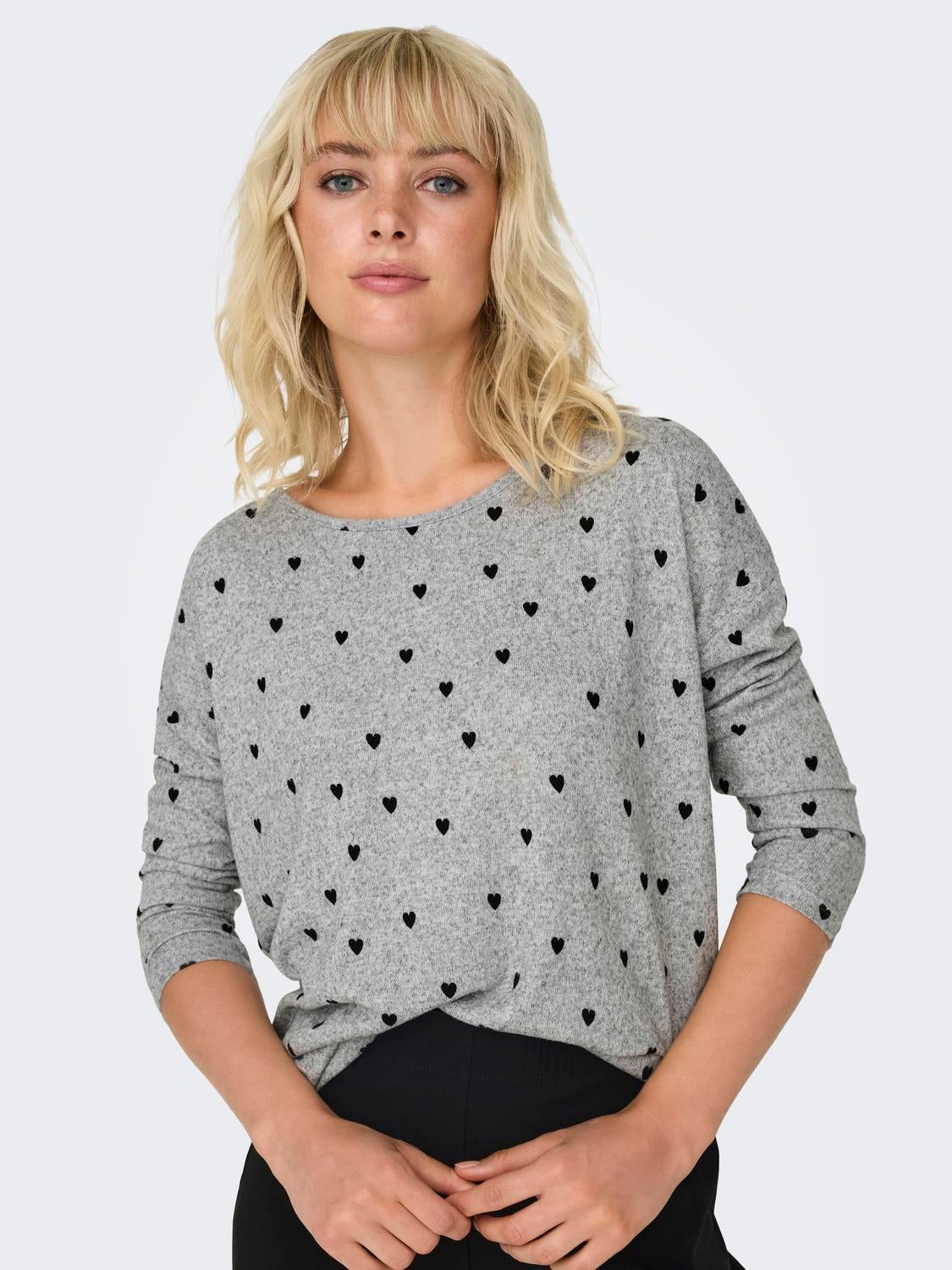 ONLELCOS Top Light Grey Melange