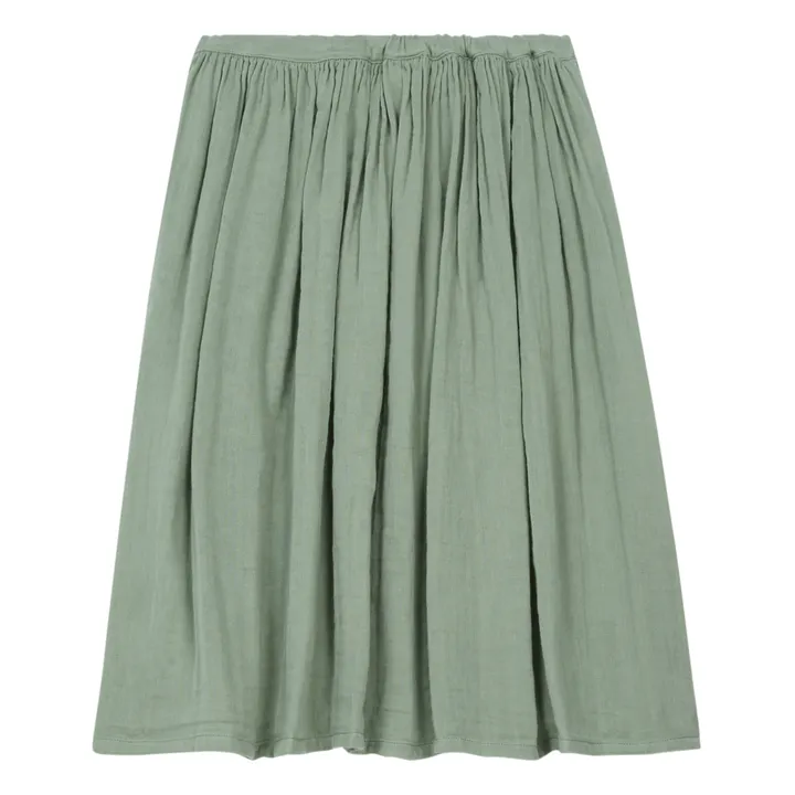 Numero 74 Jupe Longue Ava Coton Bio | Vert argile