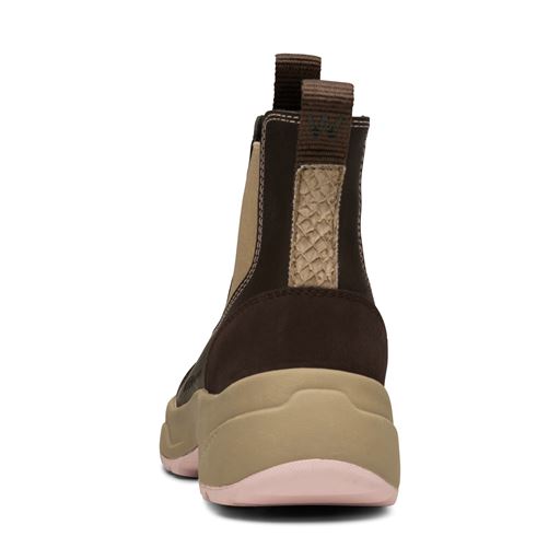 Woden Siri Waterproof Støvle, Chocolate/Light Lilac, 39