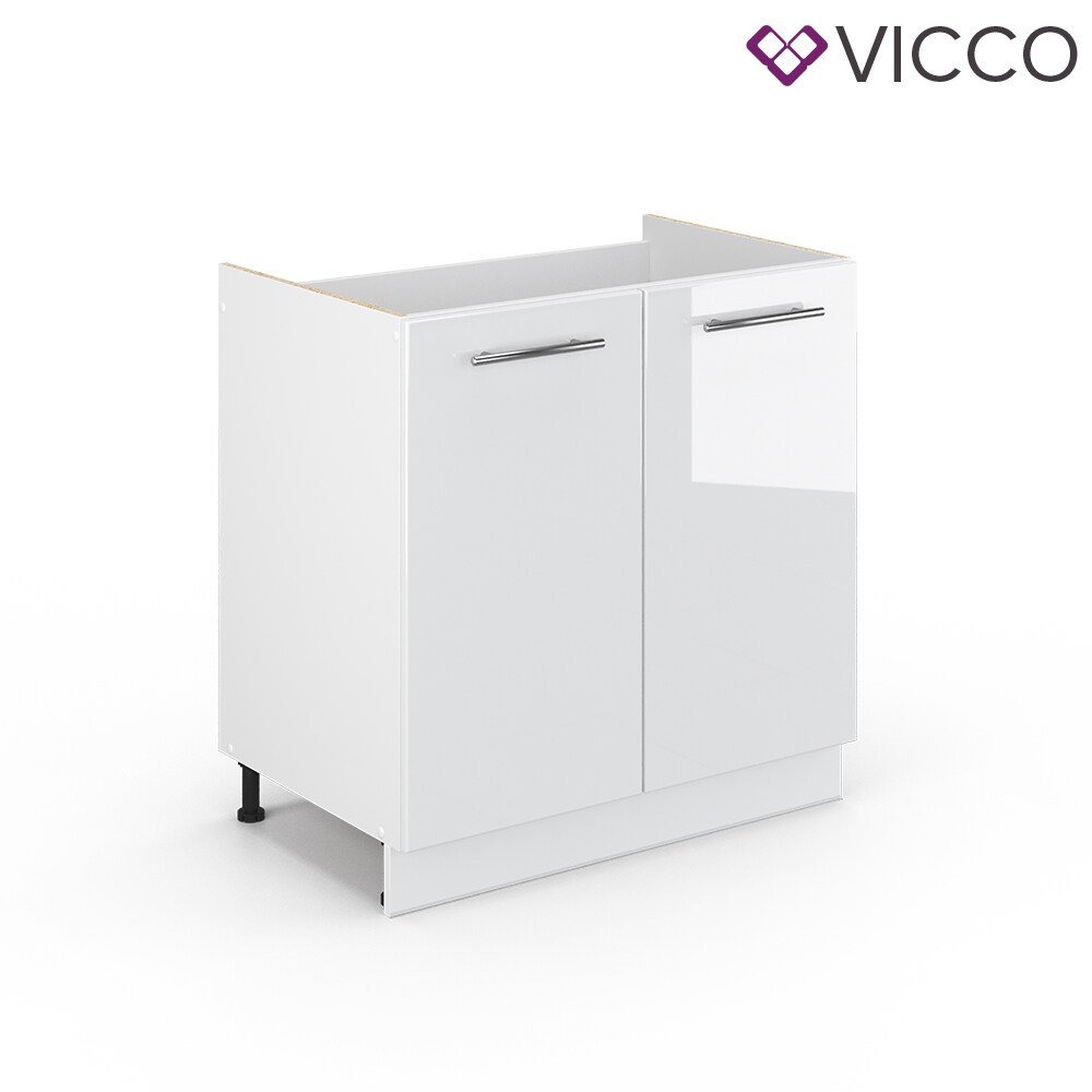 VICCO Spülenunterschrank 80 cm Weiß Küchenzeile Unterschrank Fame