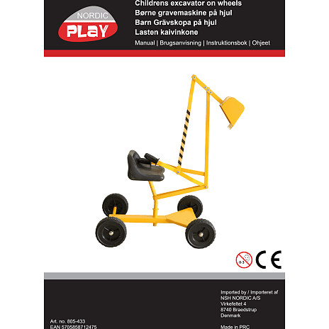 Nordic Play gravemaskine med hjul