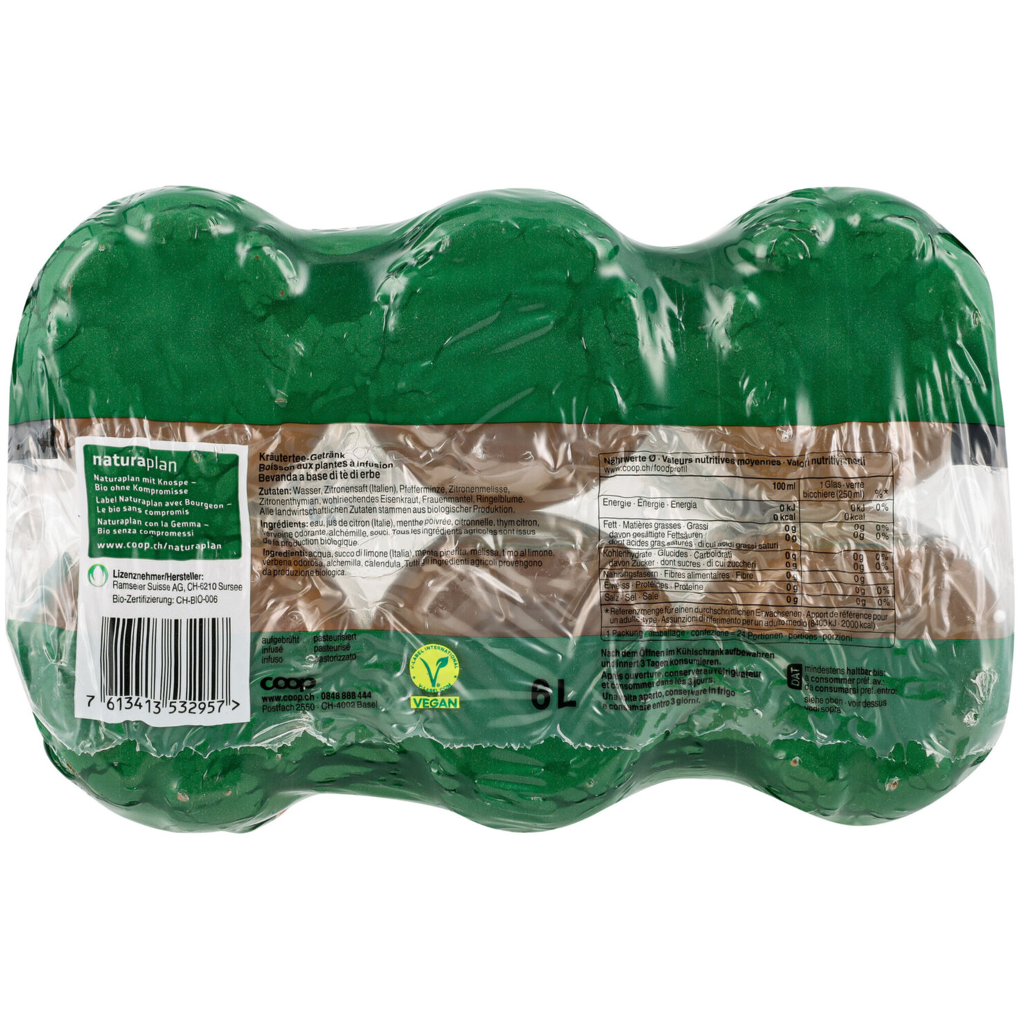 Naturaplan Organic ungesüsst Alpine Herbs Ice Tea 6x1l