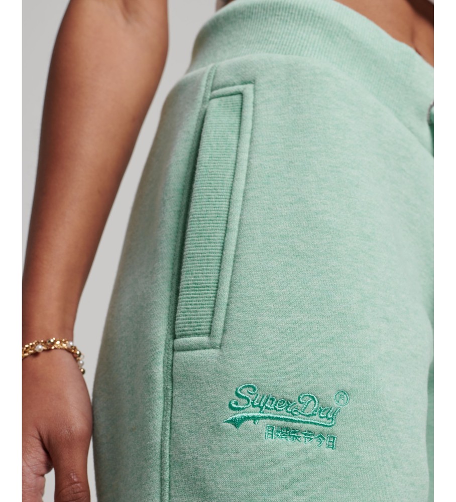 Calças de moletom Superdry Vintage Logo com logotipo verde bordado