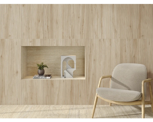 MIRAVA steengoed decoratieve tegel OSLO beuken 40 x 120 x 0,8 cm UGL