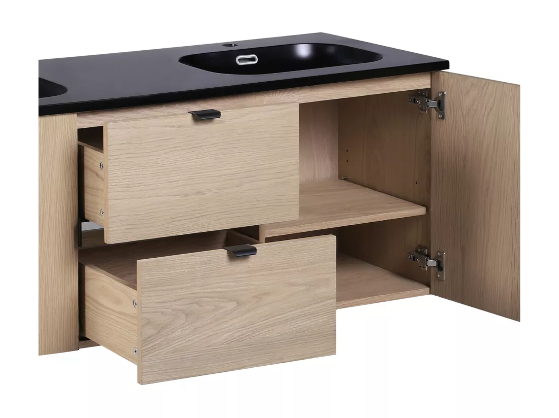 Meuble sous vasque 140 cm chêne STUDIO