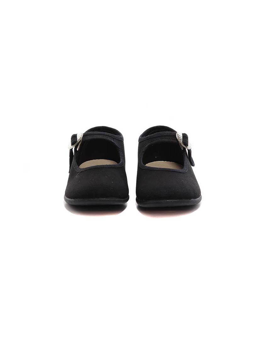Black Canvas Slip-Ons