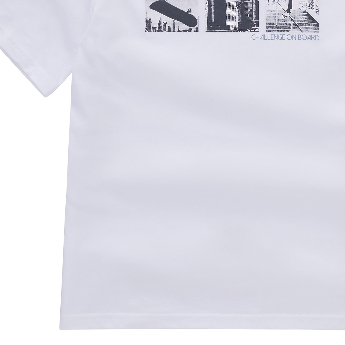 Yigga Jungen T-Shirt mit Skateboard-Print weiss