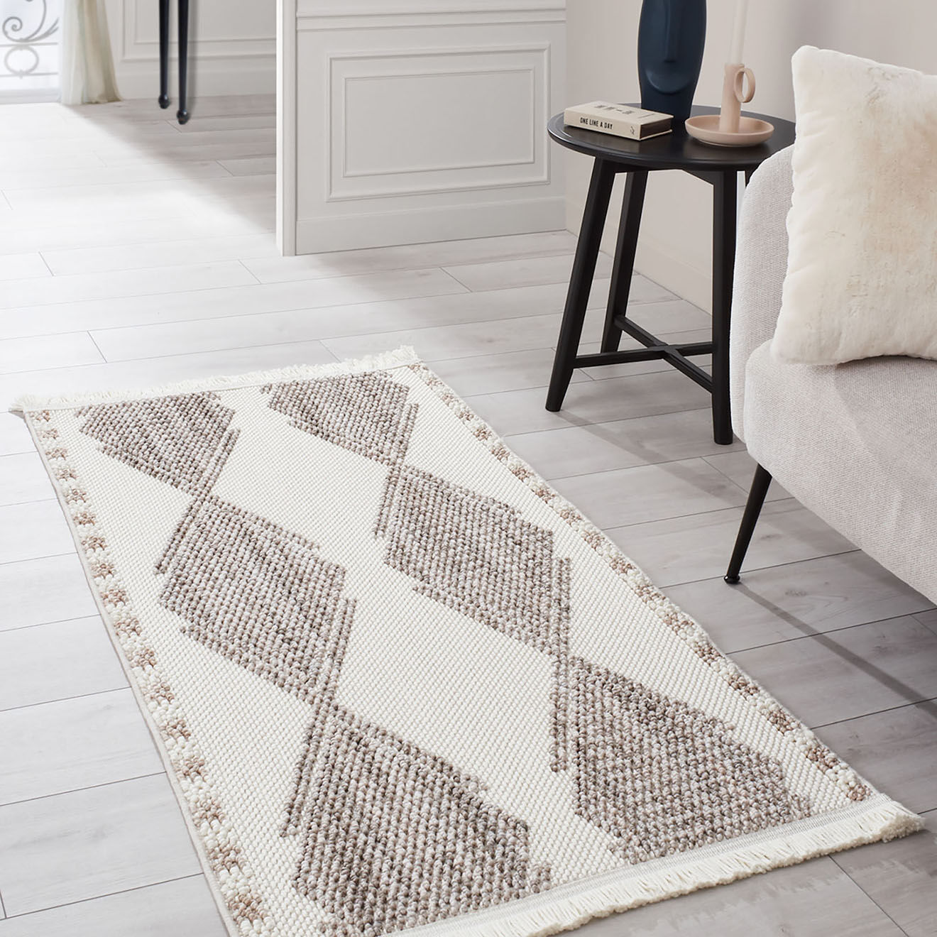 Nazar Rugs Tapis Bali 730 crème - 80x150 cm