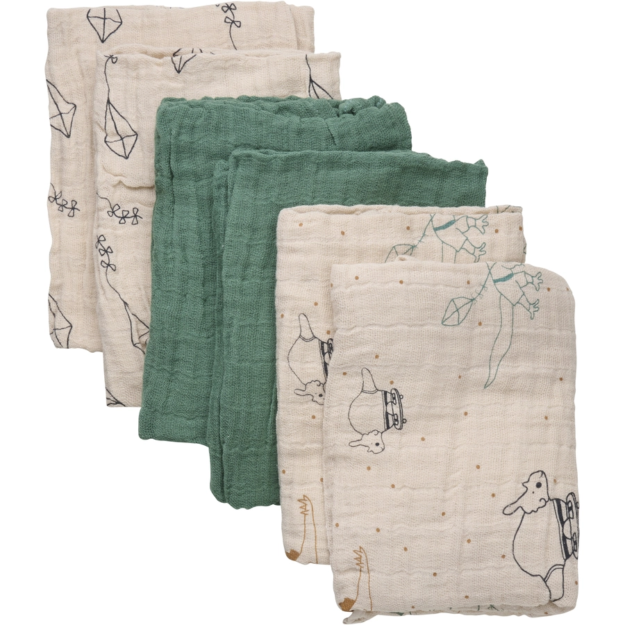 pippi Muslin Tücher 6er Pack Deep Lich