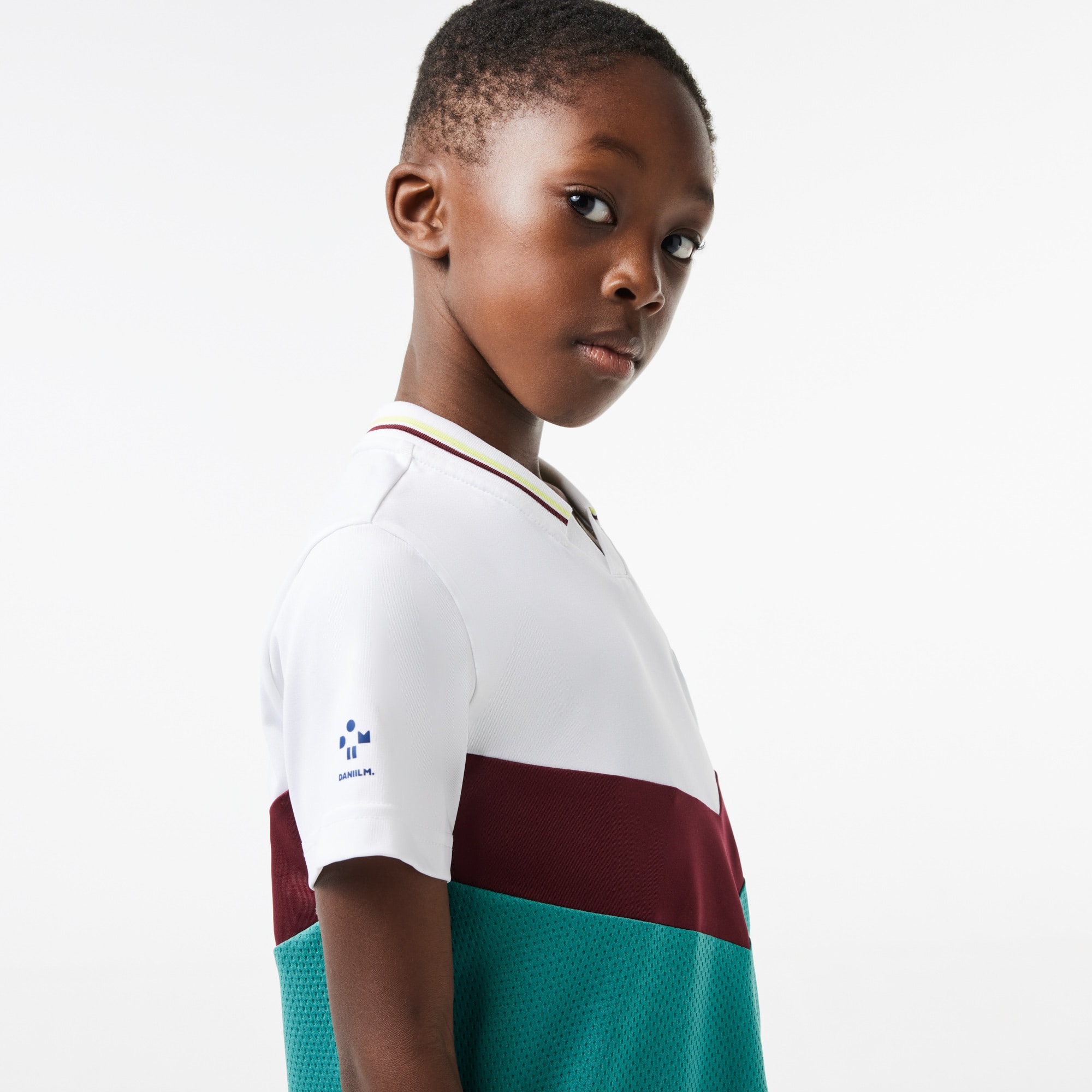 Polo Lacoste Tennis x Daniil Medvedev en jersey Polos - Blanc - Lacoste - Garçon