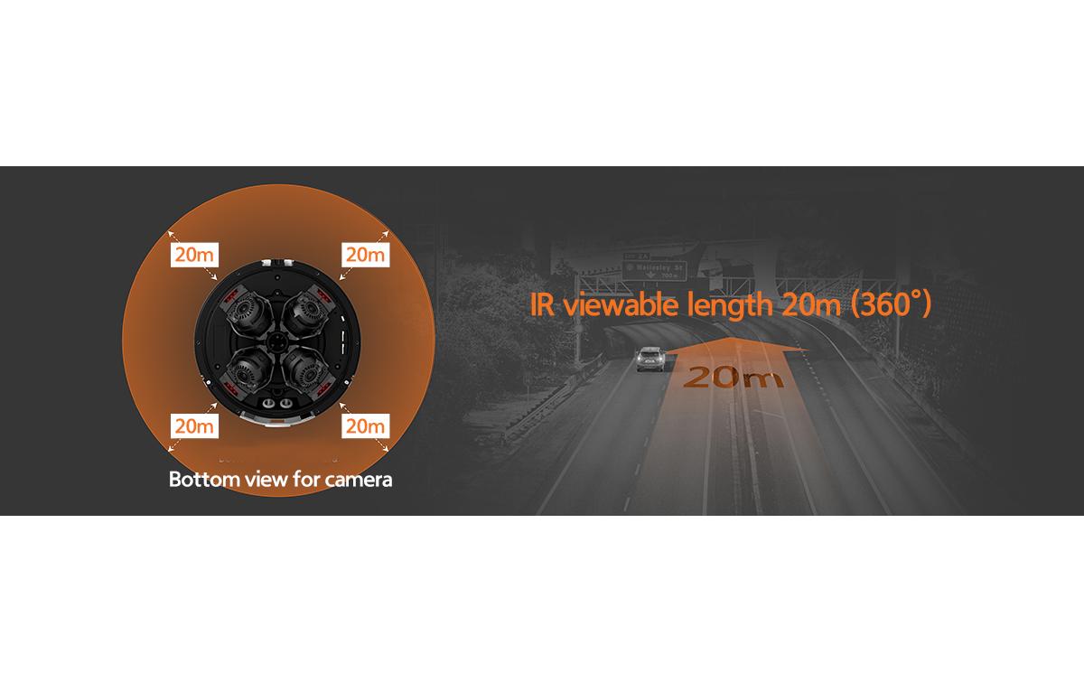 Netzwerkkamera PNM-C32083RVQ<br>32MP 4K x 4, AI, IR Multi-direktionale Outdoor Kamera