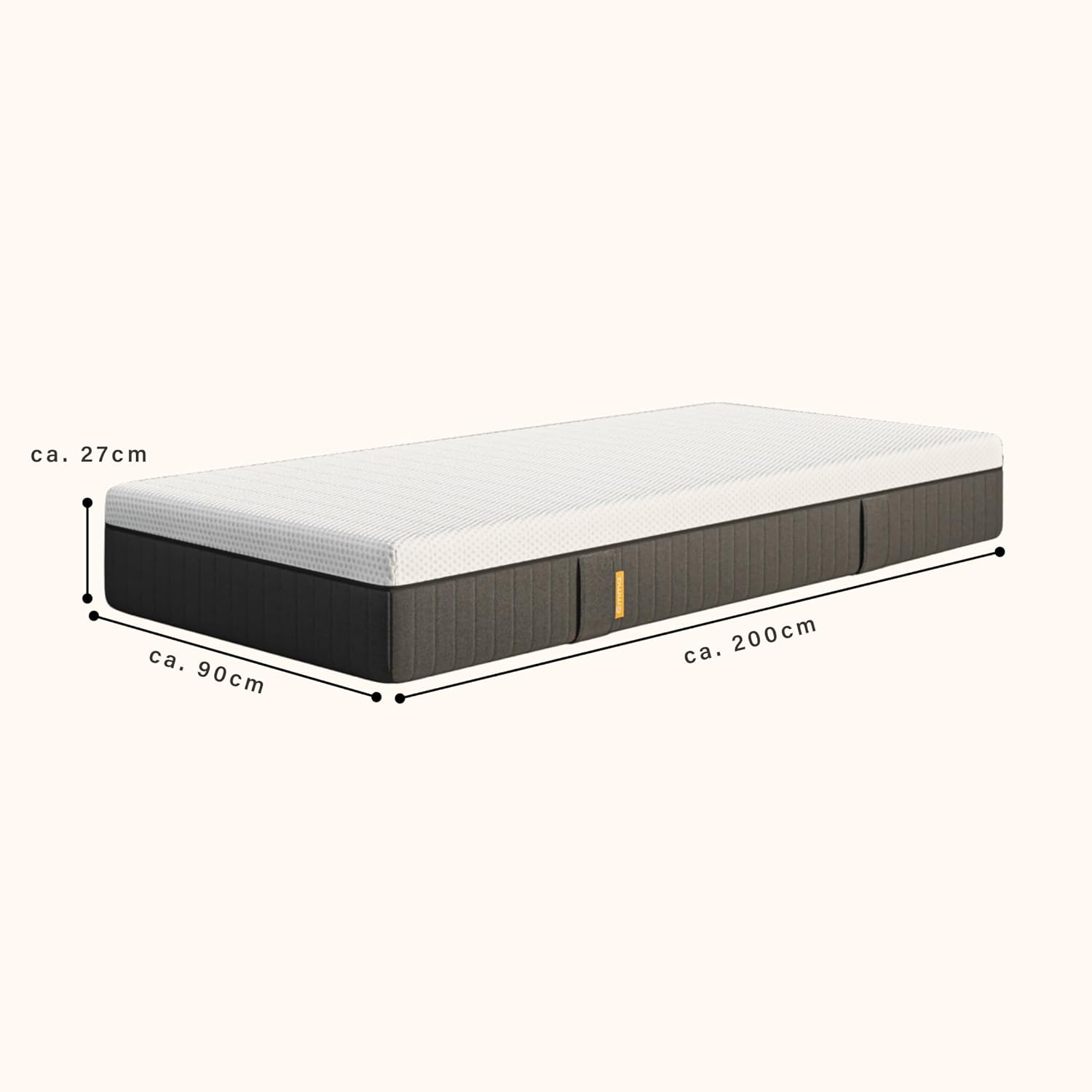 Emma Original Pro Matratze 90x200 cm – 27 cm Hybridmatratze mit 7-Zonen-Taschenfederkern, ThermoSync® Kühltechnologie & Waschbarer Matratzenbezug – atmungsaktive Komfortmatratze