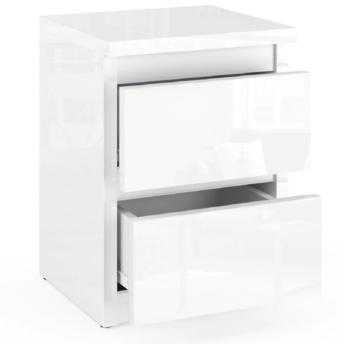 Other Brands Table de Chevet - Blanc Brillant