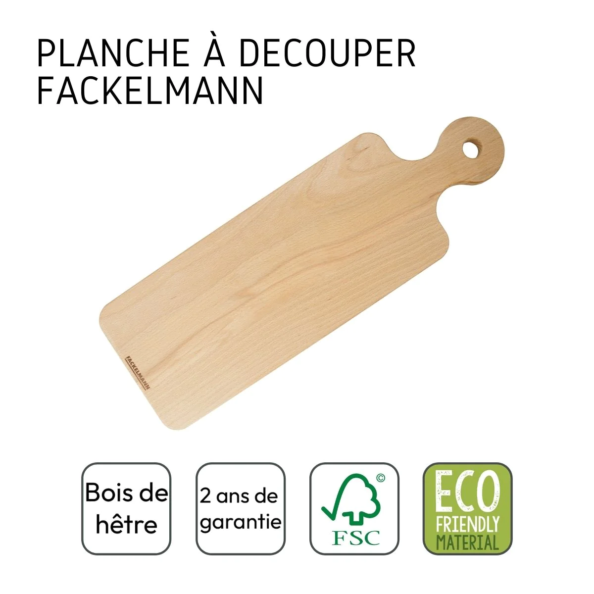 Planche à découper rectangulaire 45 x 15 cm Eco Friendly Fackelmann