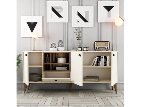 CONCEPT1 - Bahut Napoli creme 180 x 35 x 81cm