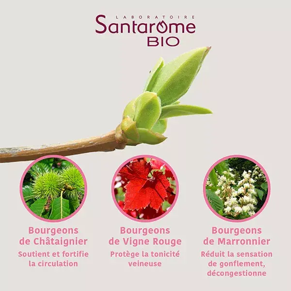 Santarome Bio - Tri Complexo de Brotos Orgânicos de Pernas Leves - Frasco de 30ml
