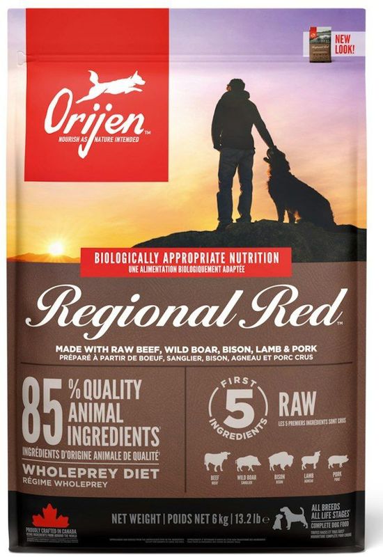 Orijen Regional Red Dog Whole Prey Hondenvoer 6 kg