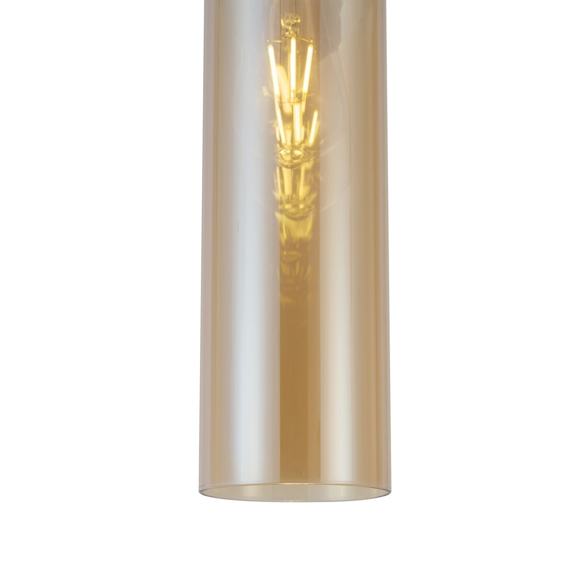 Hotel Chique hanglamp donker brons met amber glas - Stavelot