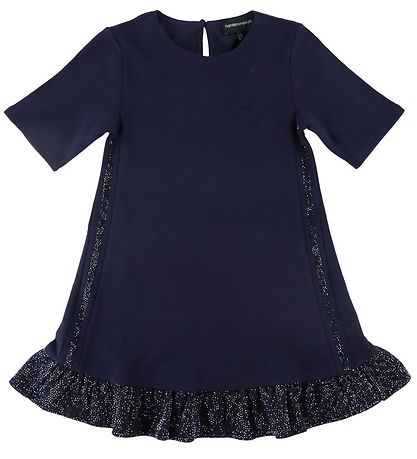 Emporio Armani Sweatkleid - Blu Mora m. Strassstein