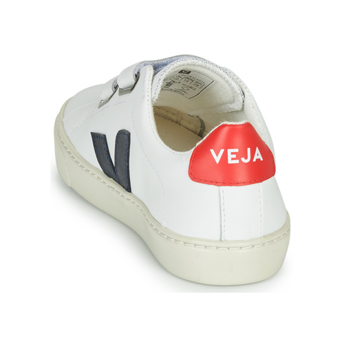 Veja - SMALL ESPLAR VELCRO - Blanc / Bleu / Rouge