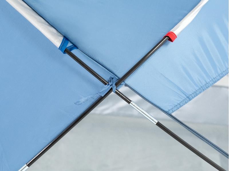 KOOR Strandzelt Hippo, Blau Strandmuschel schützt vor Sonne, Wind und leichtem Regen