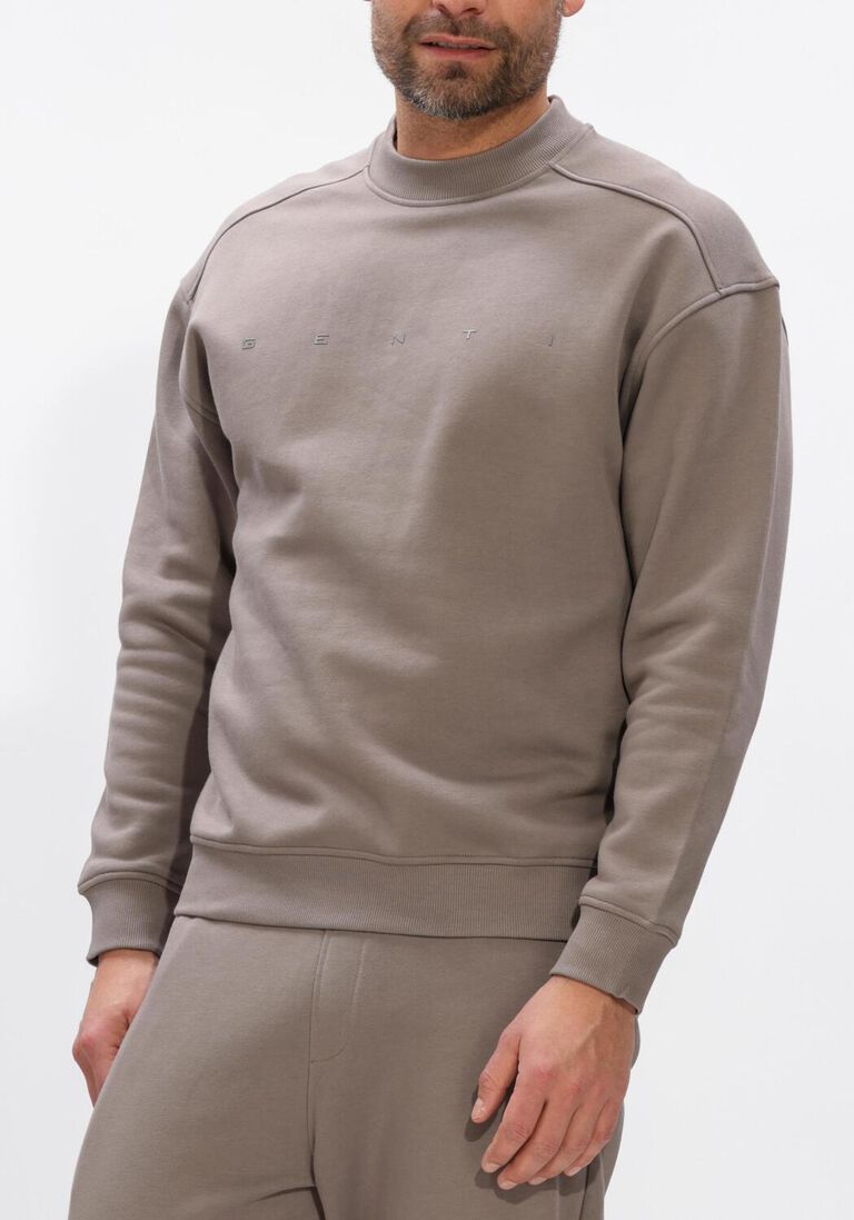 taupe genti sweater crewneck
