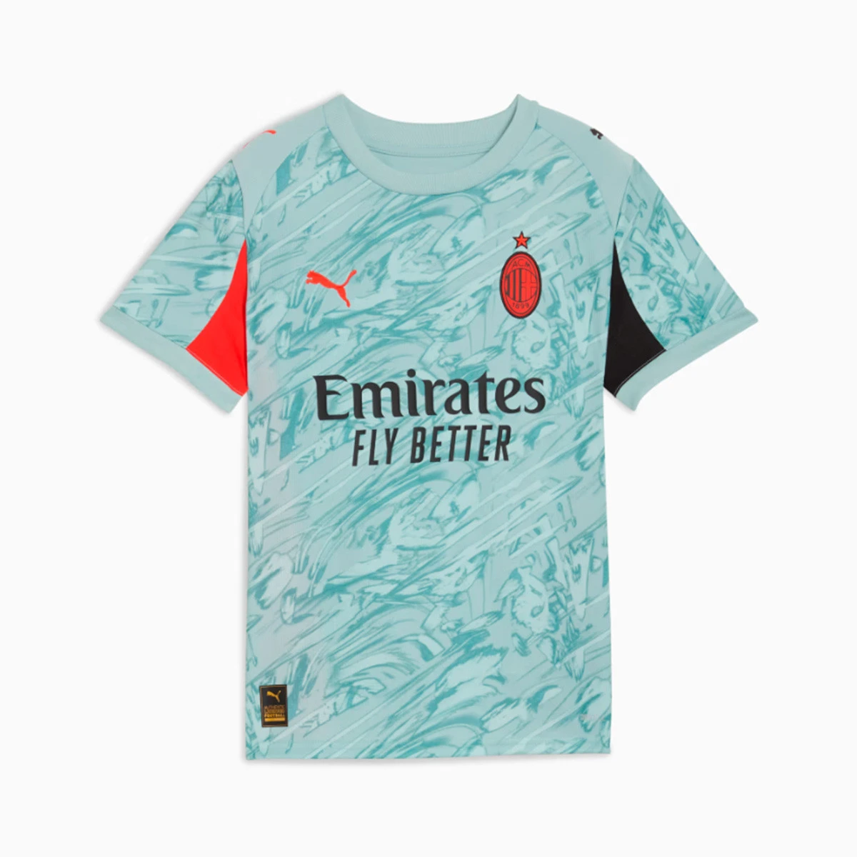 Camisola Puma AC Milan Primeiro Equipamento Guarda-redes 2025-2026 Criança