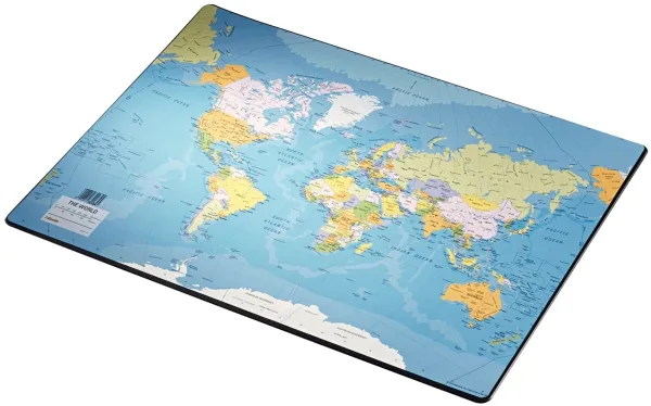 Skriveunderlag verdenskort Esselte Europost 40x53cm - (10 stk.)