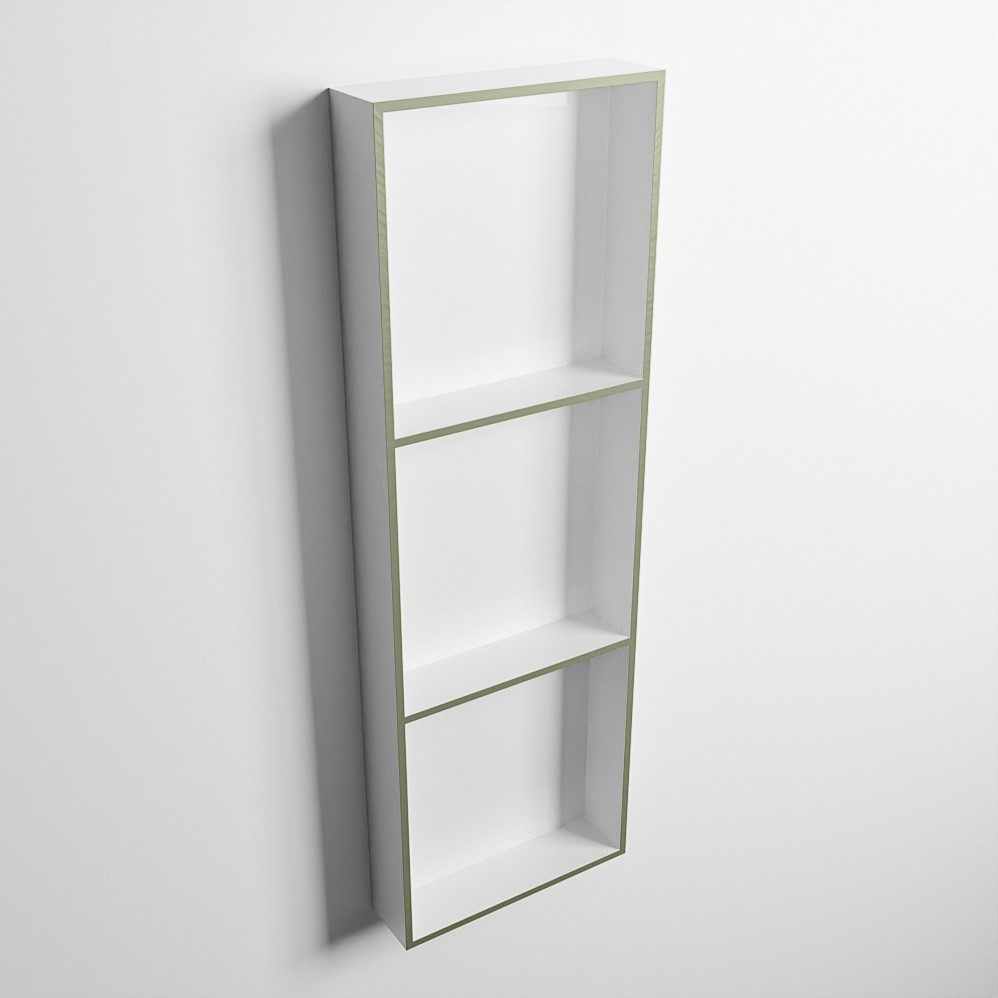Mondiaz Easy nis 90x30x8cm 3 vakken army/talc