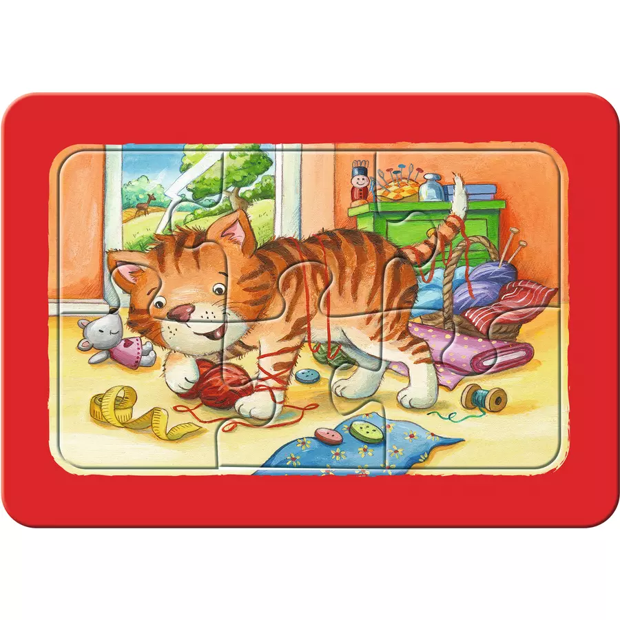 Ravensburger My first Puzzle - Rahmenpuzzle Meine Tierkinder, 3x6 Teile
