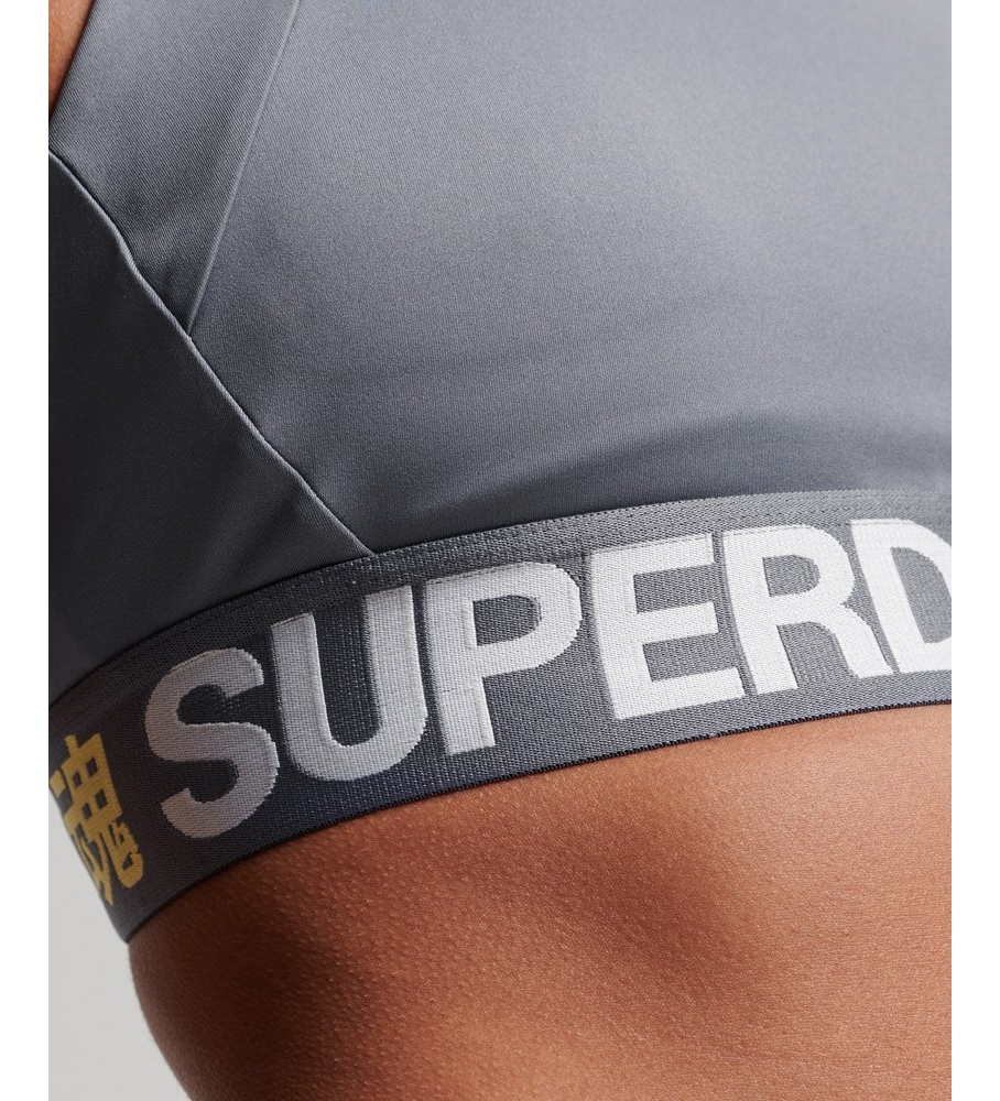 Sutiã Superdry Stretch Logo Train cinza
