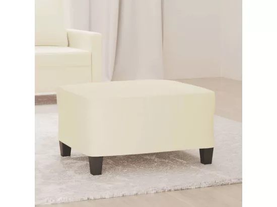 Repose-pied Crème 70x55x41 cm Similicuir