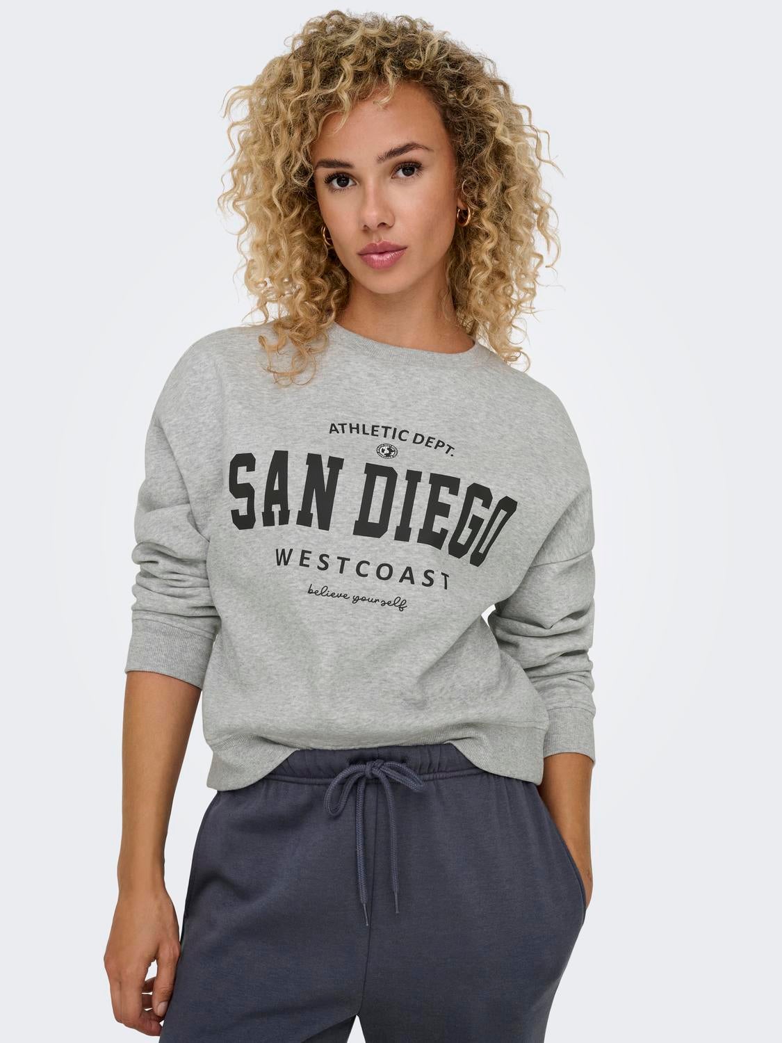 ONLSWEAT Sweatshirt Light Grey Melange