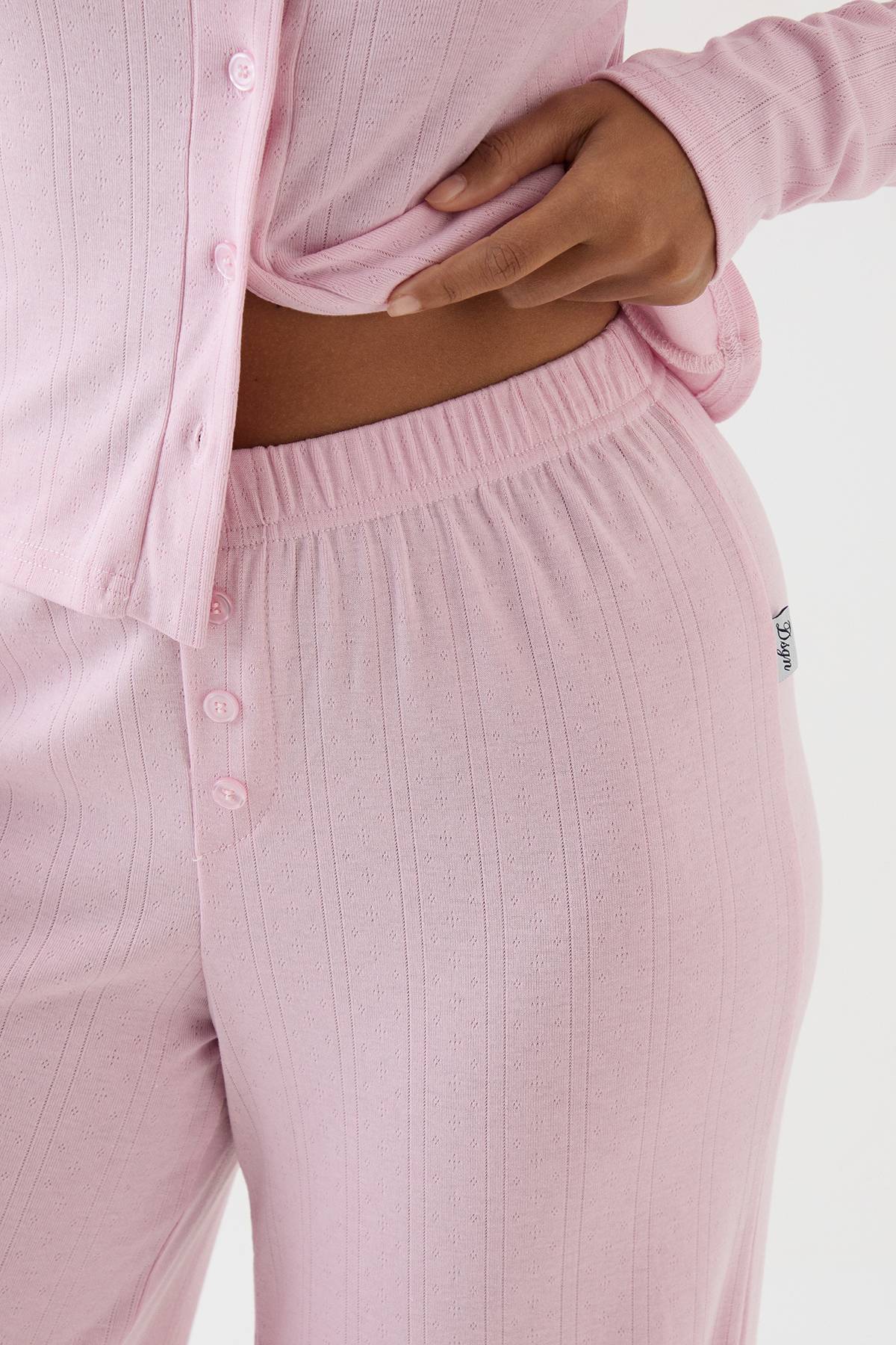 Pantalon Large À Maille Pointelle Dsgn Studio