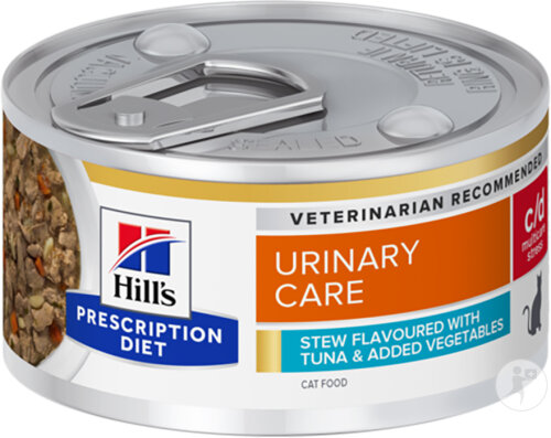 Hill's Prescription Diet C/D Urinary Stress Multicare Mijotés Pour Chat Thon & Légumes 24x82g