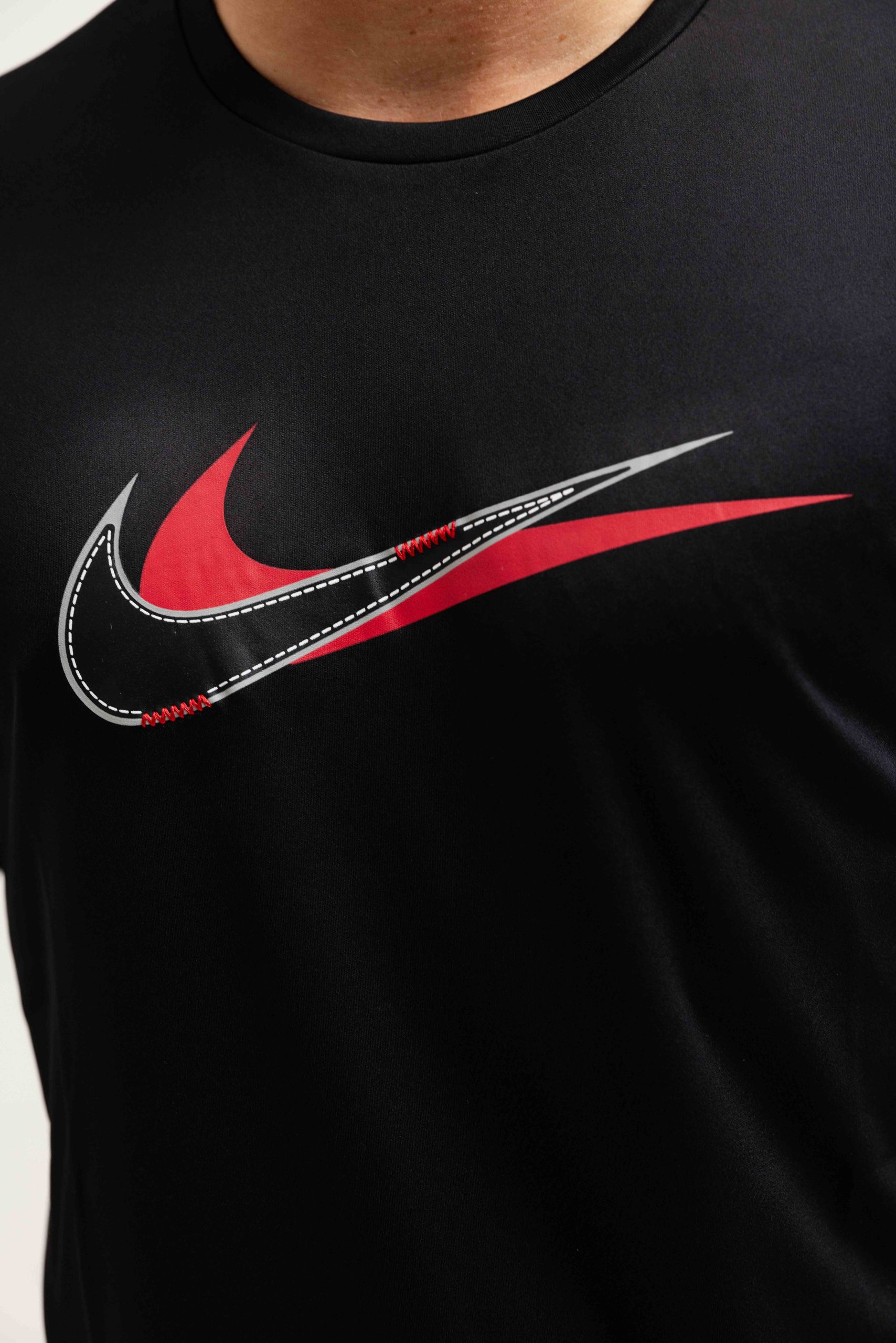 Nike Swim Stacked Swoosh Hydroguard T-Shirt Heren Zwart