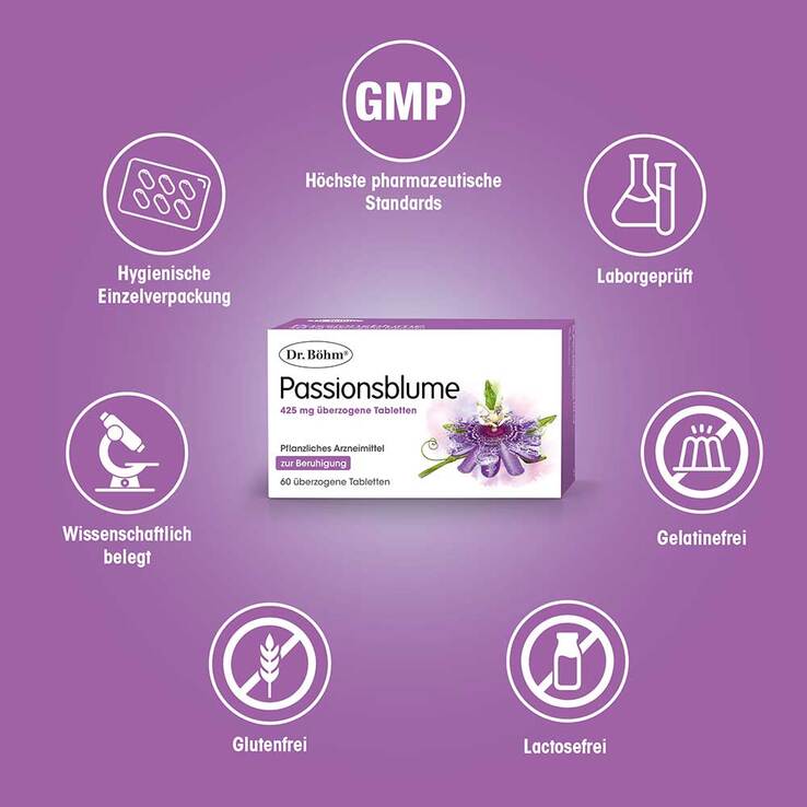 Böhm Passionsblume 425 mg überzogene Tabletten, 60 St