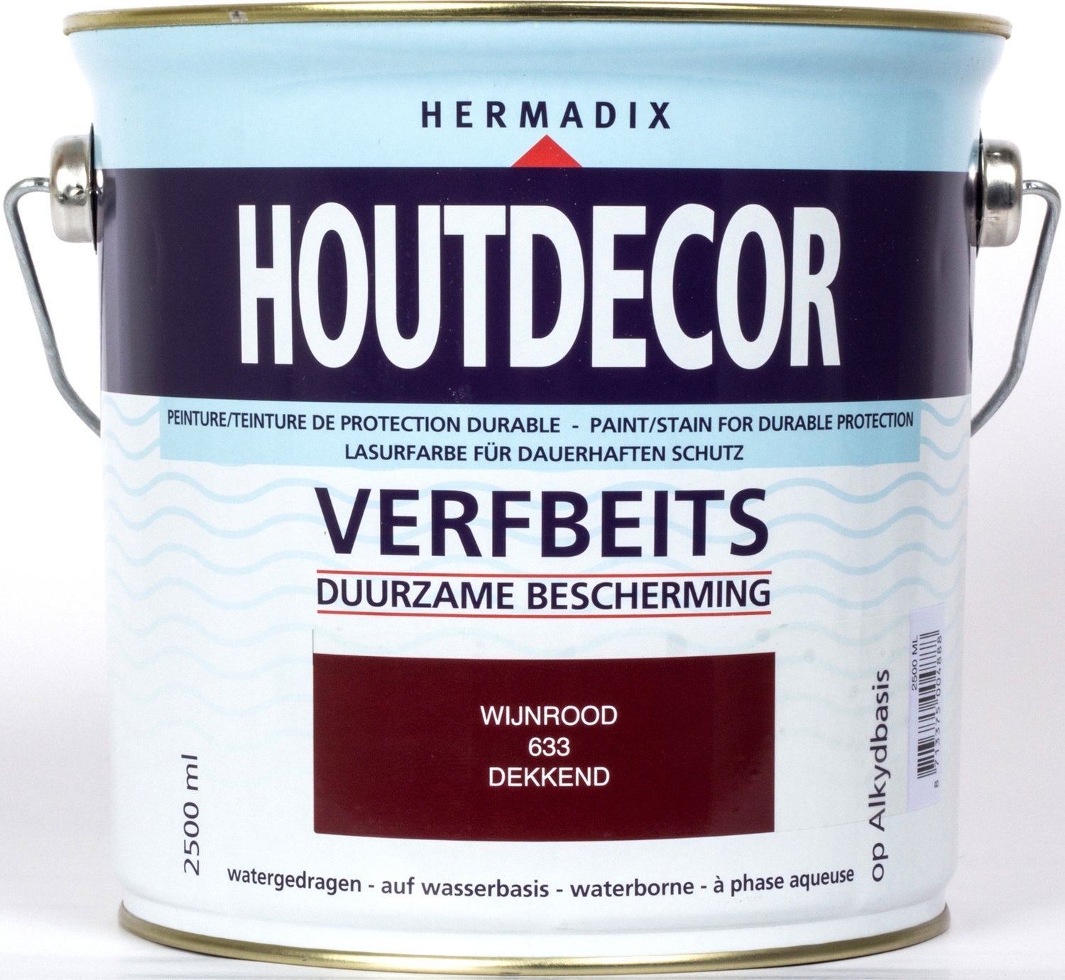 Hermadix Houtdecor dekkend wijnrood 2,5 l