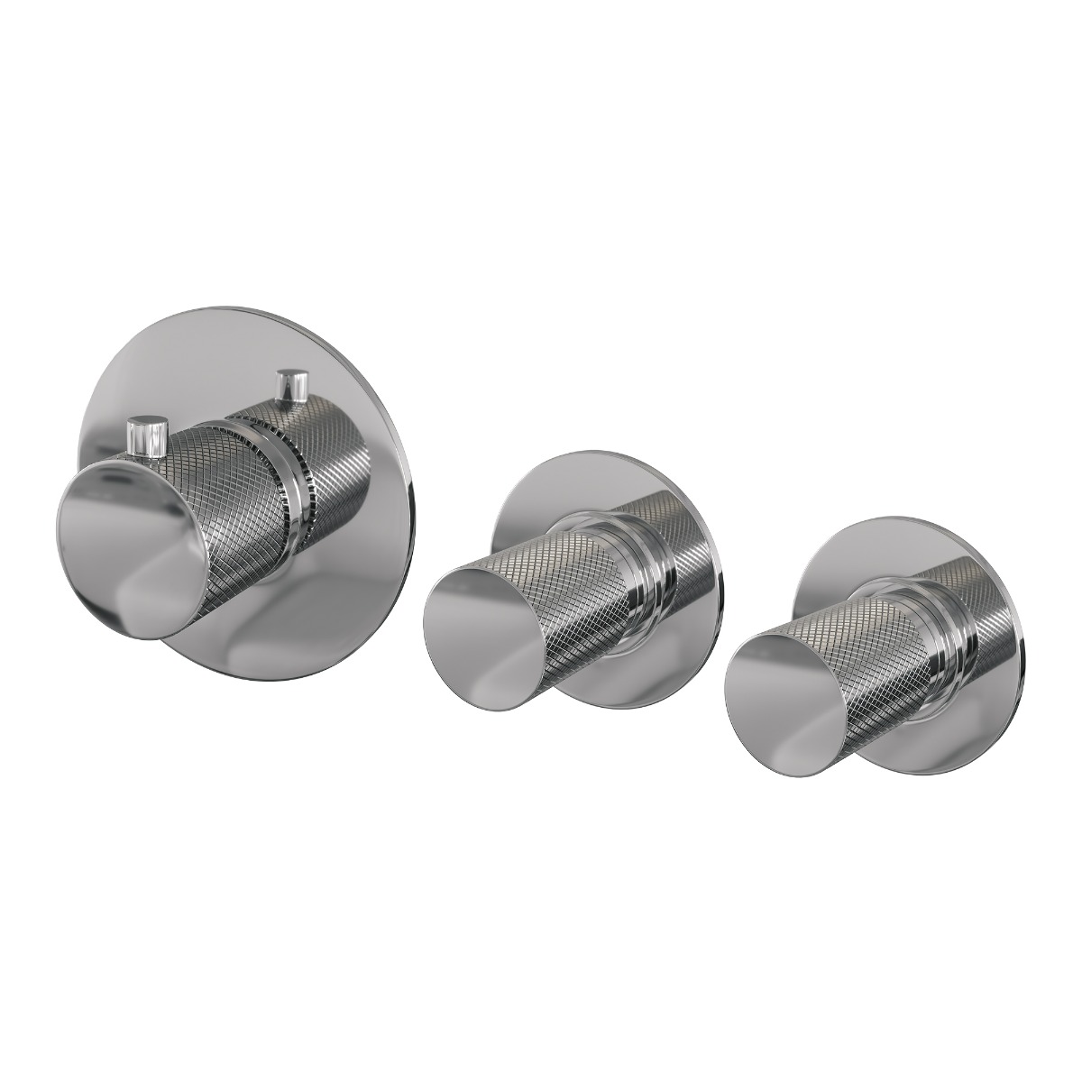 Brauer Chrome Carving inbouw badkraan met 3 standen handdouche chroom