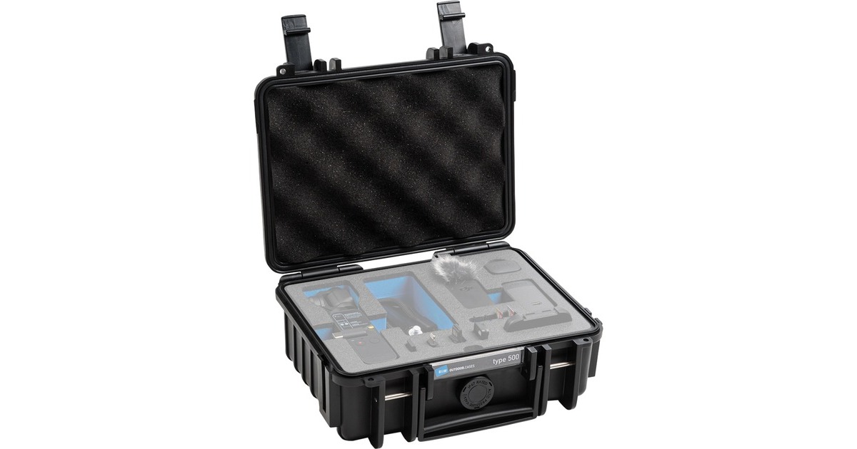 B&Woutdoor.case type 500 DJI Pocket 2 koffer  (Zwart)